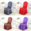 Printed Chair Cover Elastic Spandex Universal Wedding Chair Cover Hotel Catering Party Specific Skirt Style Cushion Anti Slip Protective Covers
