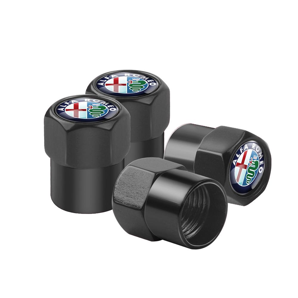 

2026 Hot Sticker 4PCS Universal Car Tire Aluminum Alloy Hexagonal Valve For Alfa Romeo Giulietta Giulia GT Mito Brera F1 Stelvio