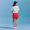 CHALLENGER Women'S Color Block Pleated Wrap Skirt Shorts Red