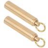2 Stück Messing Tragbarer Behälter Koffer 12mm Wasserdichter Behälter Langlebiger EDC Behälter Outdoor Camping