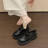 Platform British Style Jk Small Leather Shoes Women's 2025 New Autumn Versatile Mary Jane Loafers Heightening Black Single Shoes