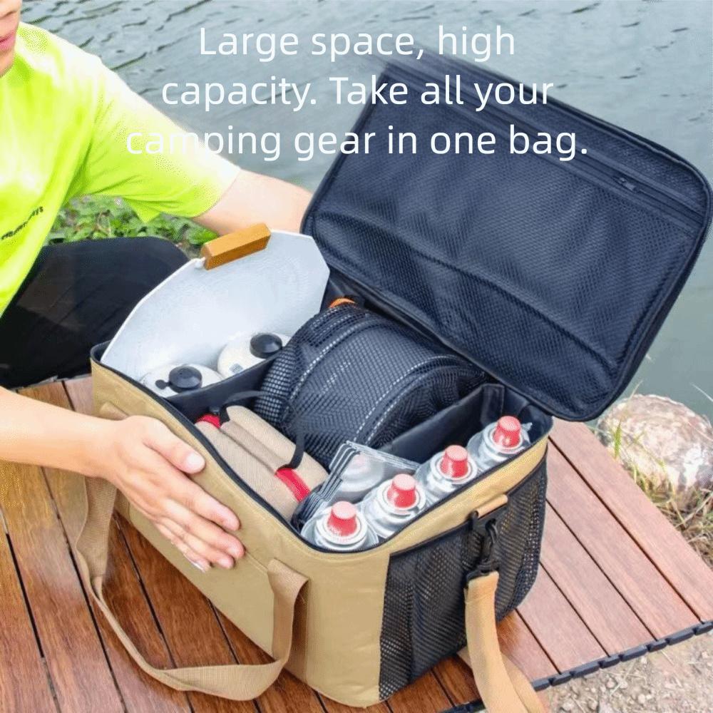 Portable Design Large Capacity Bag Waterproof Travel Tableware Bag  Outdoor Activities