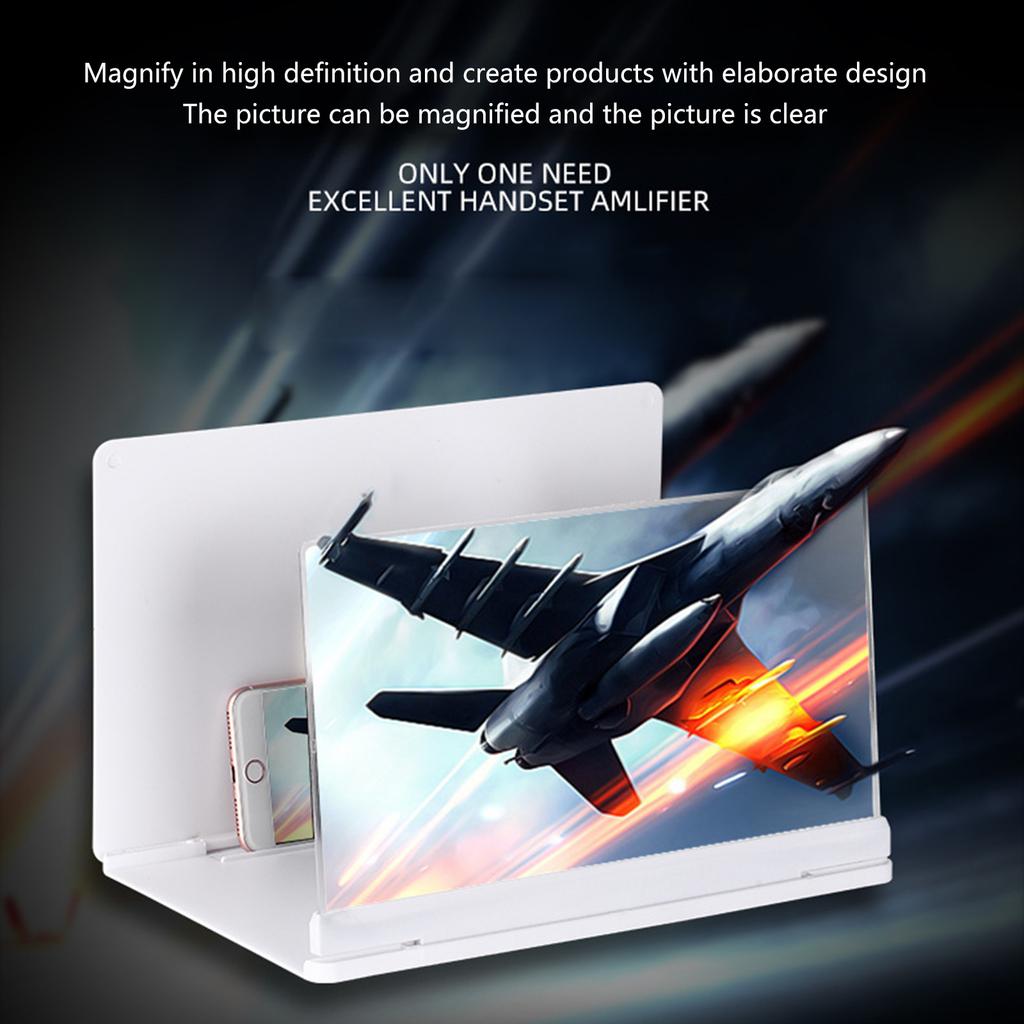12''/14" Screen Magnifier for Cellphone 3D Magnifying Projector Screen Enlarger Foldable Phone Stand Screen Amplifier