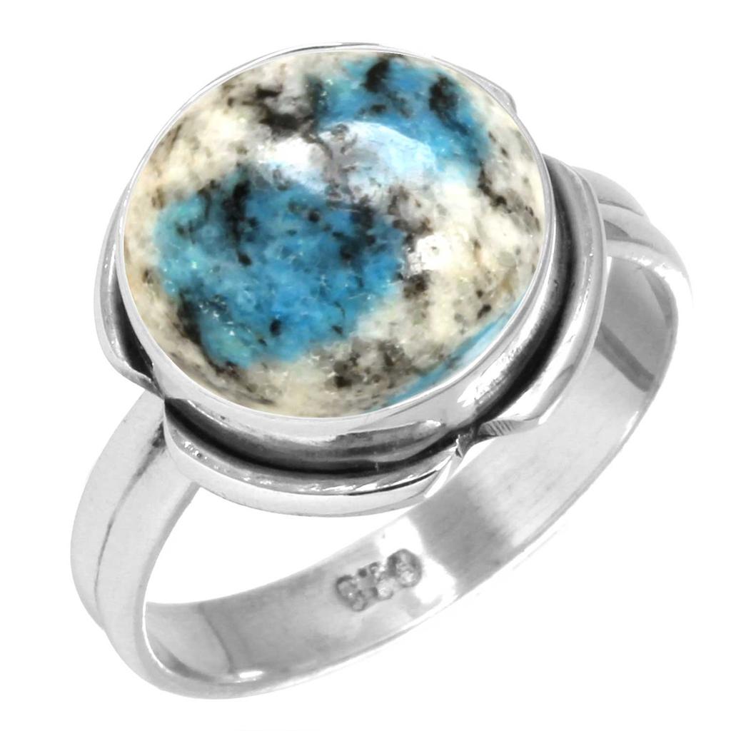 925 Sterling Silver Ring Women Gemstone Handmade Jewelry Valentine's Day Gift Crazy Lace Agate Dalmatian Dendrite Opal Eudialyte Howlite K2 Jasper