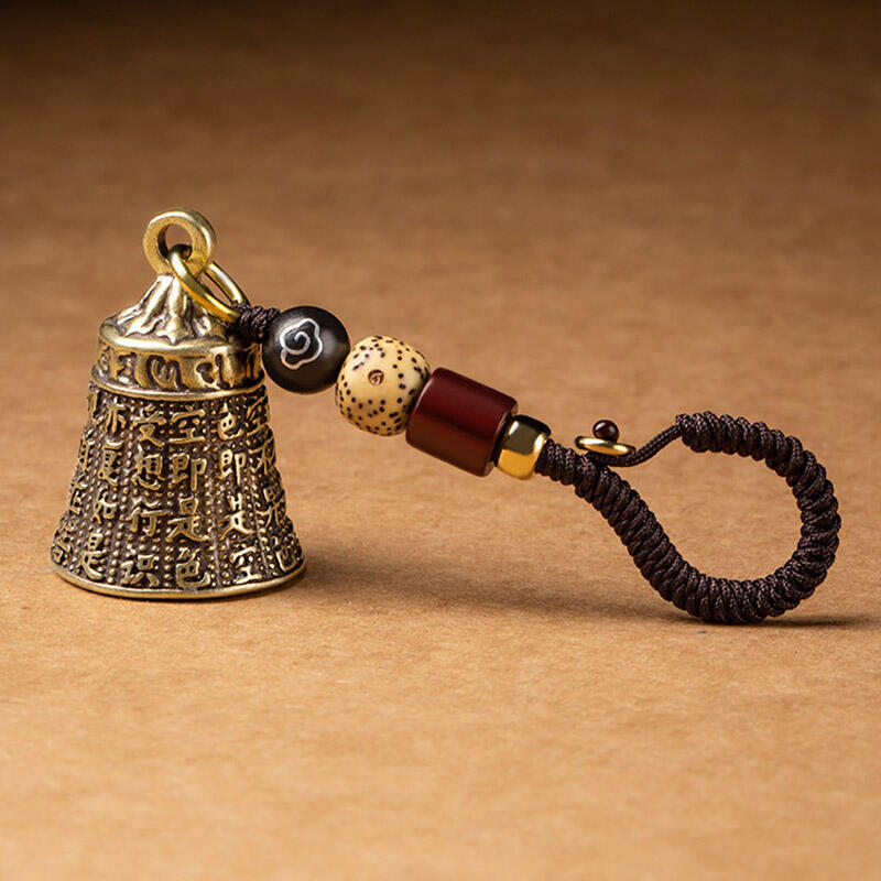 Buddhist Keychain Heart Sutra Bell Keychain Goods Brass DD-13211