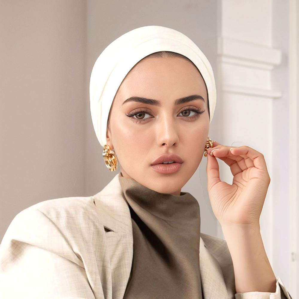 Premium Modal Jersey Instant Hijab Muslim Underscarf Caps Cotton Stretch Turban Cap Islamic Underscarf Bonnet Headscarf Headband