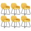 Day and Night - Day and Night Dining Chairs 6 Units of Yellow Fabric