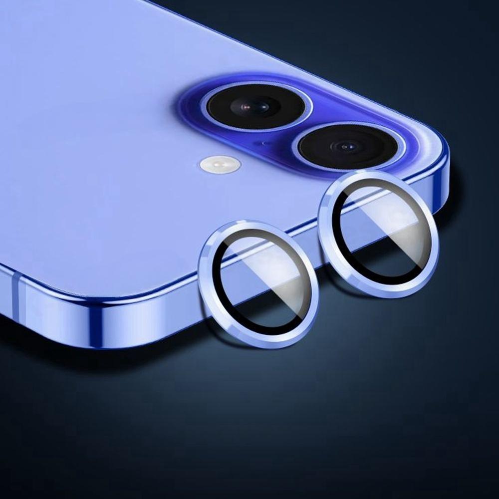Aluminum Metal Ring Camera Protector For iPhone 17 17Air Rear Lens Tempered Glass Cover For iPhone 16 16Plus Lens Protective Cap