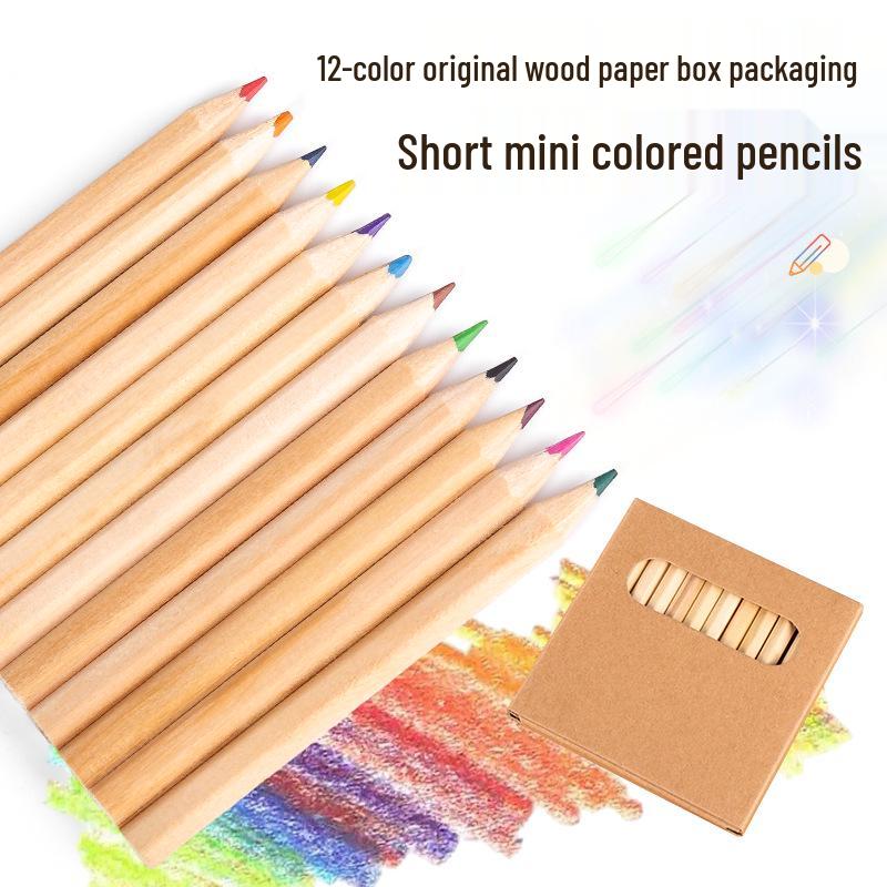 Matite da Disegno Mini da 12 Colori per Bambini in Scatola Kraft