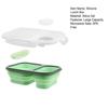 Silicone Collapsible Lunch Box Large Capacity Microwave Safe BPA Free Odorless Compartment Lunch Box