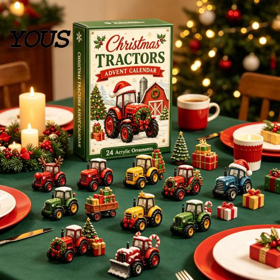 Advent Calendar for Girls Transportation Vehicles 2026 Kids, 24 Day Christmas Countdown Set to with Collectible Acrylic Mini Vehicle