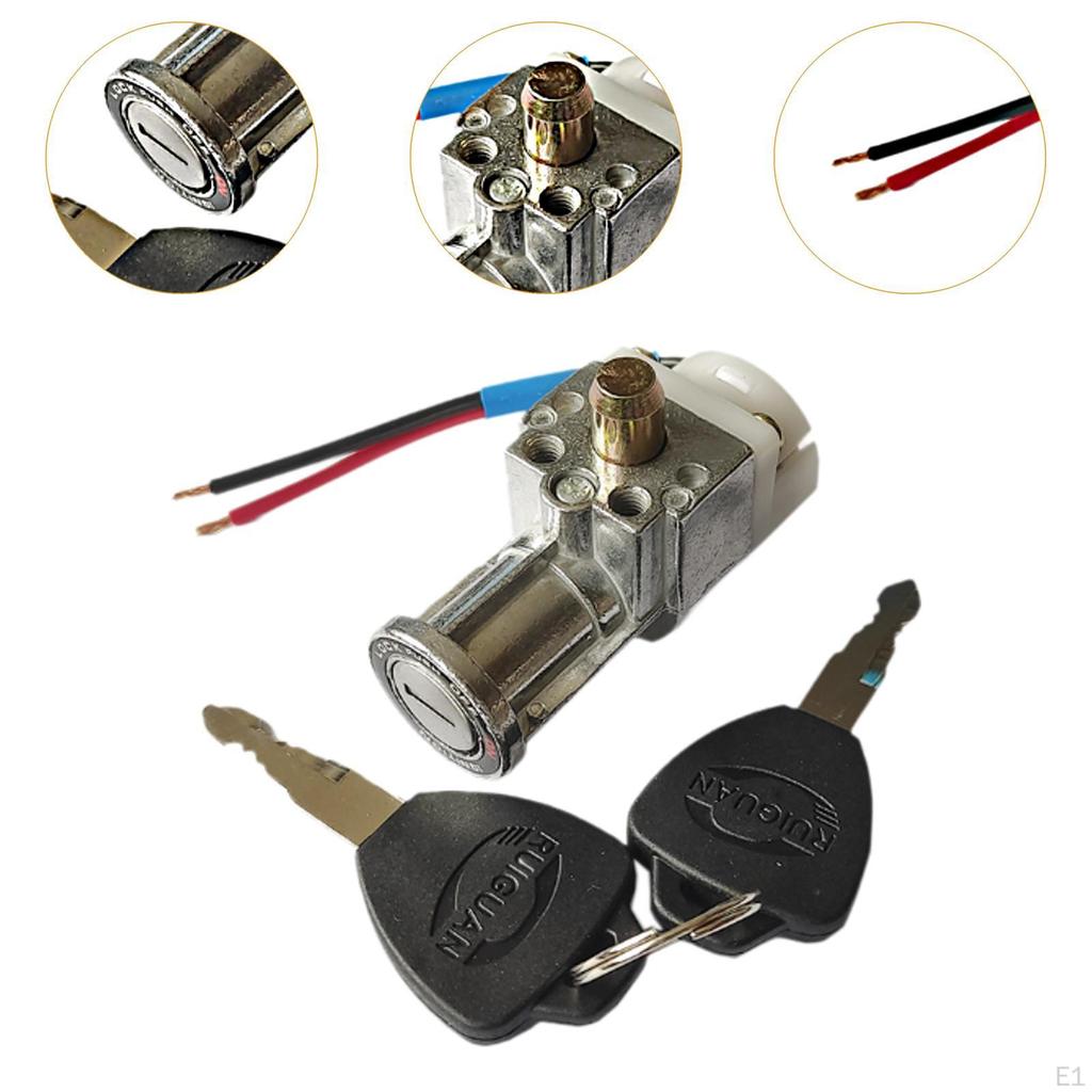 Electric Bicycle Li Battery Box Lock Bigger Head Type Easy Installation with 2 Keys Sturdy