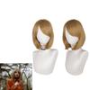 Biohazard 4 Remake Ashley Graham Wig Short Brown Pear Blossom Style Cosplay Hairpiece