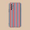 Red Blue Stripe Mobile Phone Case for Samsung Galaxy M55 54 42 35 34 33 32 23 22 15 14 13 12 F55 5G Colorful Cover Luxury Pretty