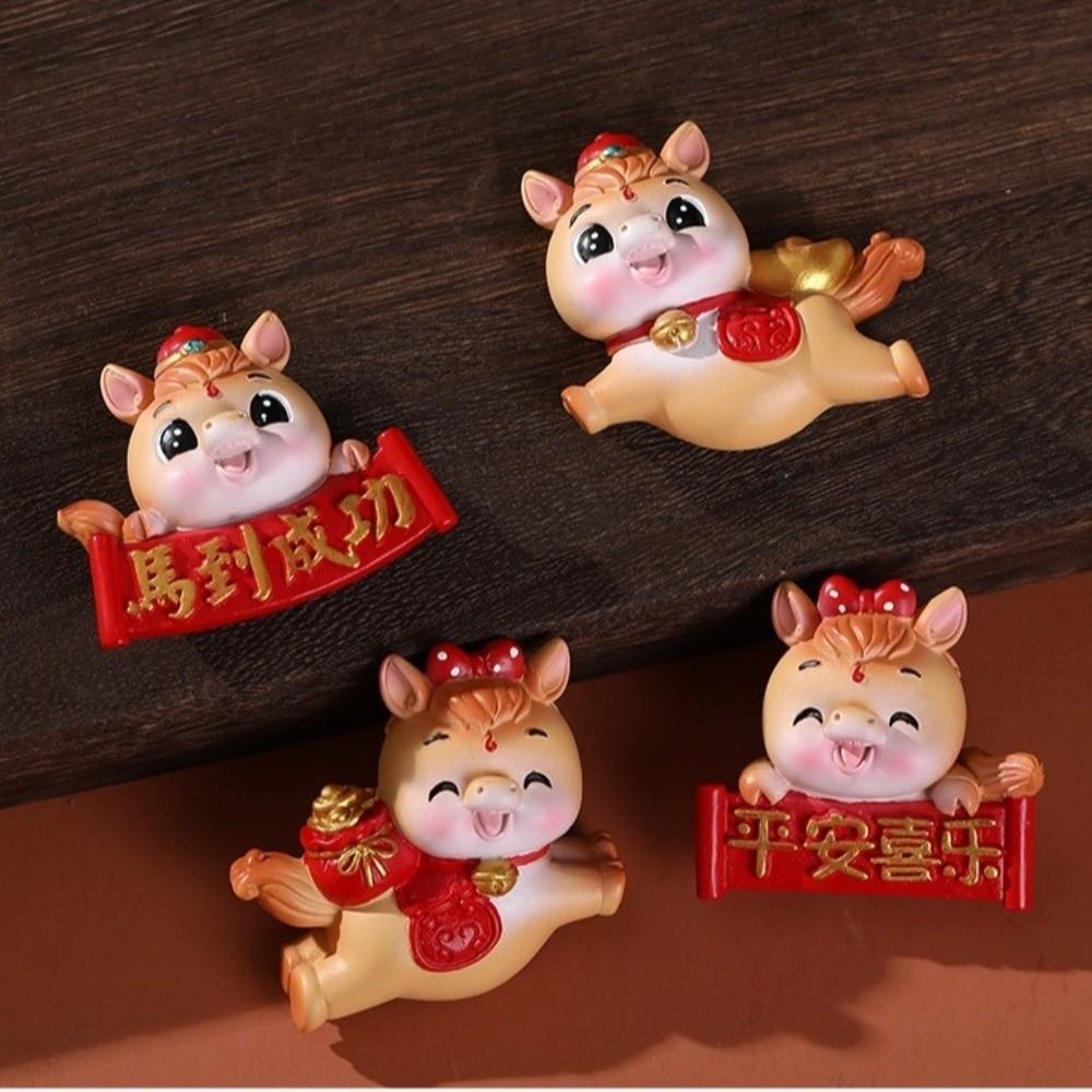 Resin 2026 Horse Figurines Funny Horse Statue Animal Statue Horse Figures  New Year Gift