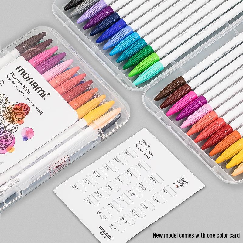 Munamy 3000 Korean Watercolor Outline Pens for Students – Water-Based, Colored Markers for DIY and Border Designs.