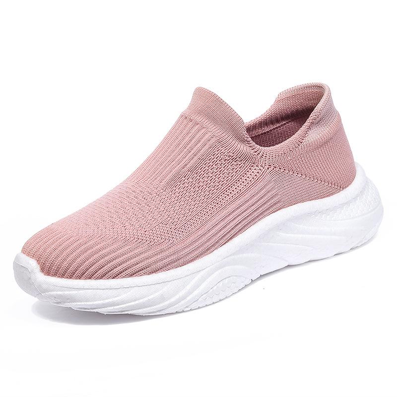 Shoes, men's and women's 25 spring casual shoes, flying weave running shoes, soft-soled couple shoes, trendy one-foot slippers