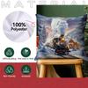 Christmas Village Train Pillowcase Printed Polyester 40/45/50Cm Throw Pillowcover Decorative Sofa Cushion Pillowslip Home Decor