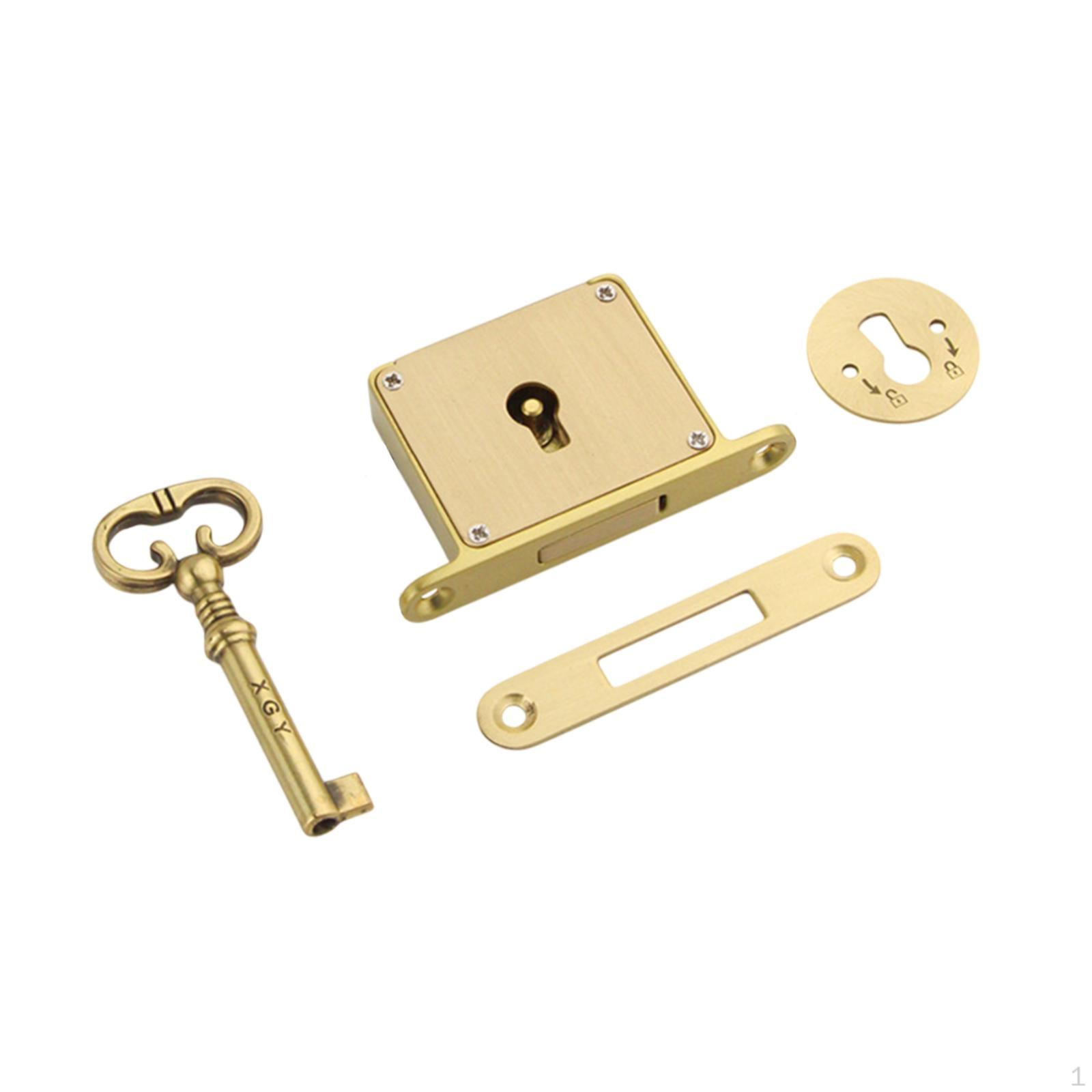 

Латунный замок для шкафов, квадратные ящики для хранения вещей Lock 6cmx3.5cmx1cm