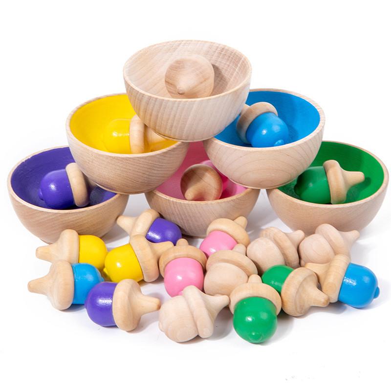 Wooden Cups Counting For Children Educational Play Early Learning Gift Festival