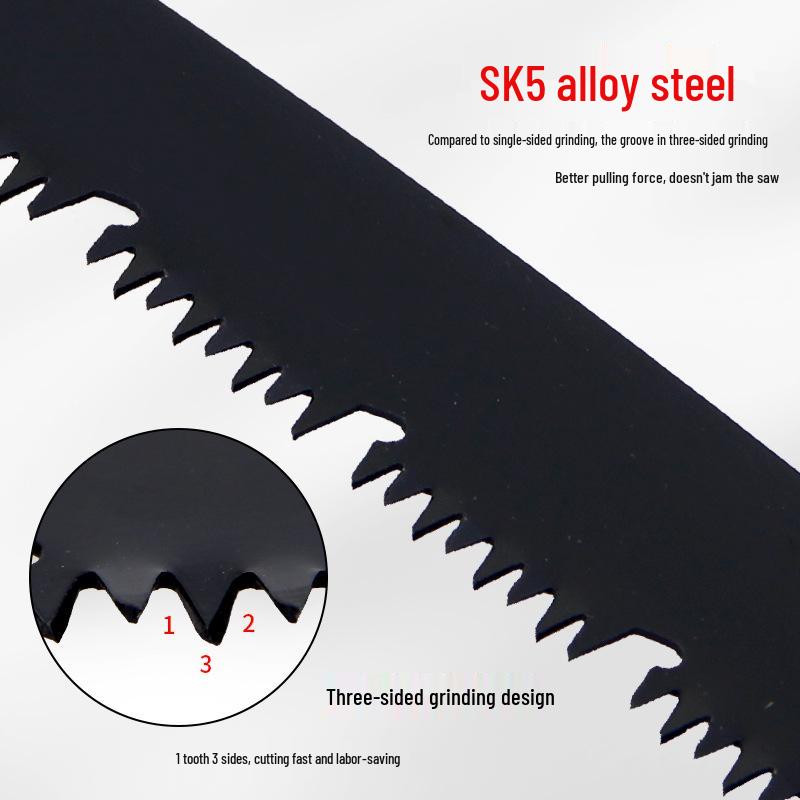 Folding Handheld Outdoor Saw with Teflon Blade for Wood, Garden, and Fruit Trees - High Branch Logging Tool