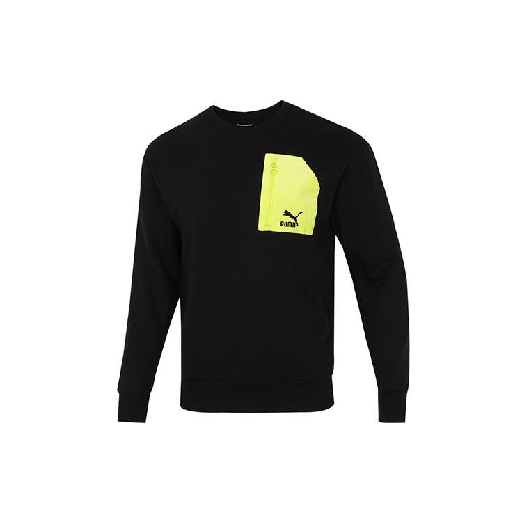 Puma Sweatshirts Men's Black Crew Neck Moderate Regular 535130-01
