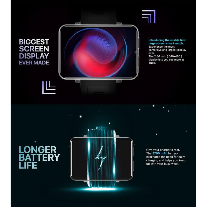 4G LTE Smart Watch Android 7.1 3GB 32GB 5MP MT6739 2700mAh Bluetooth Fashionable Smartwatch Men