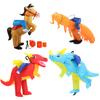 Costume Gonflable de Cheval Costume d'Halloween Cosplay Montez sur un Tricératops Tenue Gonflable pour Festival Spectacle Carnaval