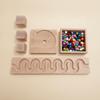 Marble Run with Wooden Blocks Educational Set for Preschoolers, Young Children,