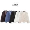 Womens Layered V-Neck Long Sleeve Blouse With Tie Front - Boho Chic Cotton Blend Shirt 2025
