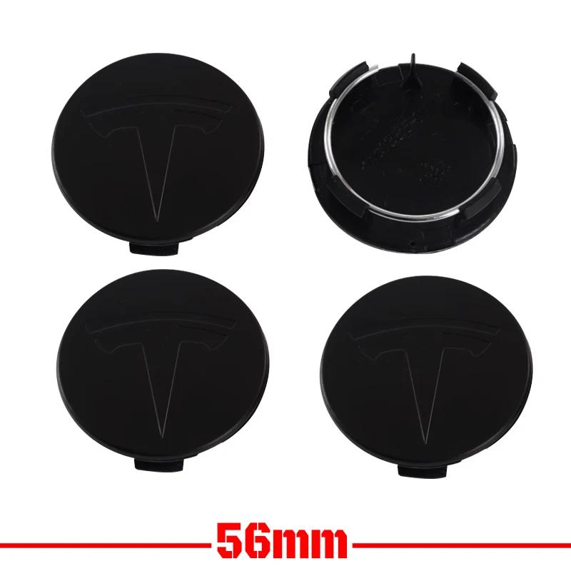 4 Stück für Tesla Model 3 Model Y Abzeichenabdeckungen Radkappen 4 Stück 56mm Radnabendeckel für Tesla Model Y X S 2023 Auto Zubehör Stil