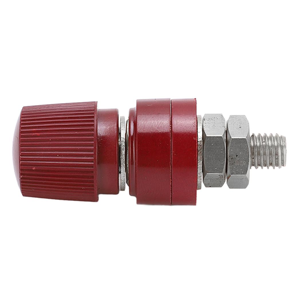 5 Stück M8 Klemmenpfosten Vernickeltes Messing Wechselrichter Klemmenverbinder für Schweißmaschinen Rot