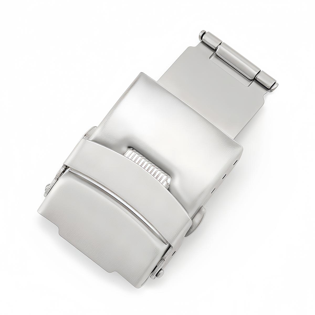 Stainless Steel Watchband Clasp Folding Buckle Connection Double Press 12/14/1618/20/22/24mm Watch Strap Replacement Accessories 12mm серебряный
