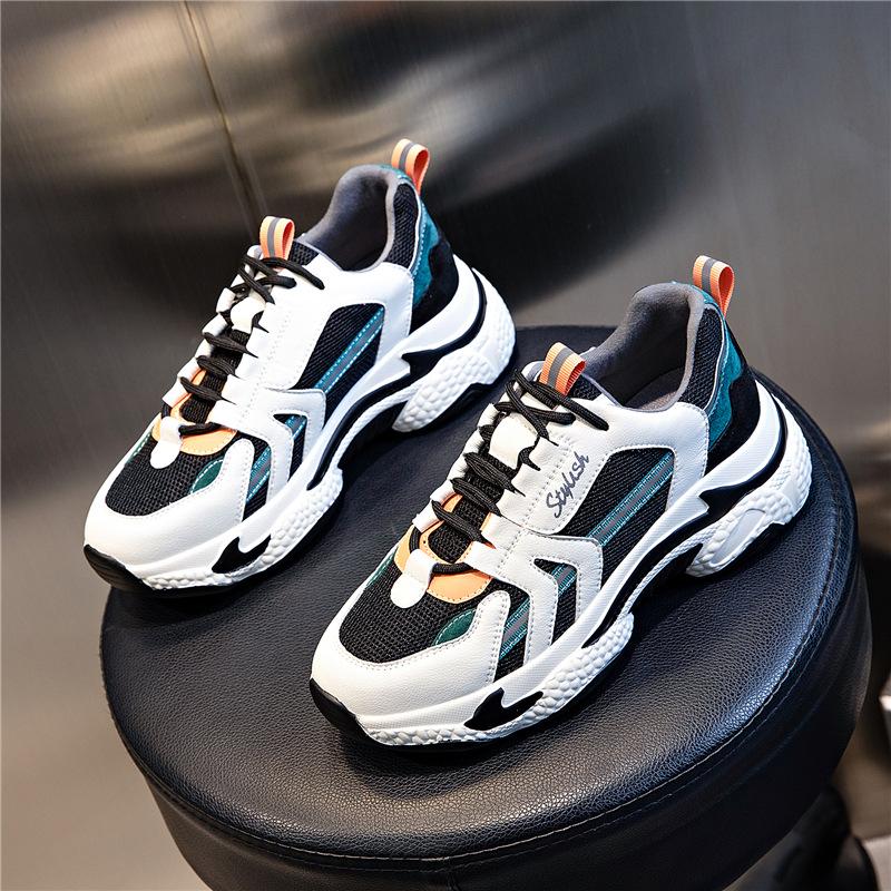 2025 New Leather Dad Shoes Women's Velvet Autumn and Winter Height Increase Casual Women's Shoes Platform Running Sneakers Children