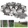 100pcs Outdoor Stainless Steel Wire Fence Clips Providing Stable Support For Yard And Pasture Fencing Projects