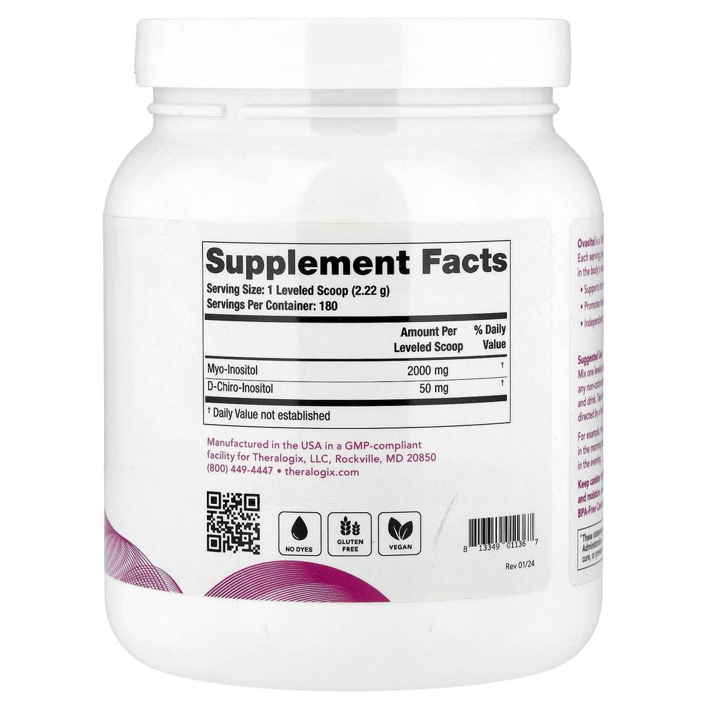 Ovasitol®, Inositol-Pulver-Nahrungsergänzungsmittel, 400G (14.12Oz)