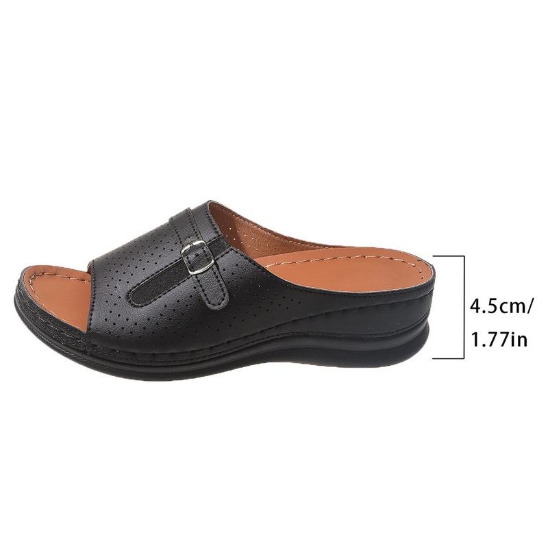 Hohle und atmungsaktive Zehensandalen Damen neue Gürtelschnalle große Größe grenzüberschreitende Strandsandalen Sommer