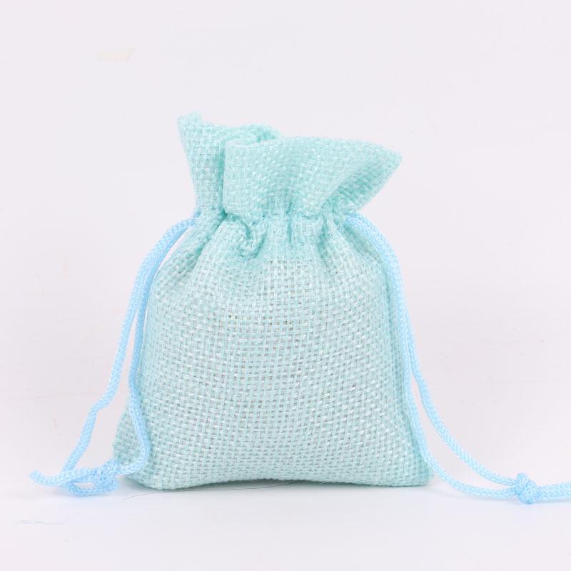 Drawstring Linen Jewelry Gift Bag - Composite Linen Storage Bag Available