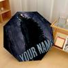 Custom Text Automatic 8 Bone Umbrella, Portable Sun Rain Protection UmbrellaFriday the 13th Jason Voorhees