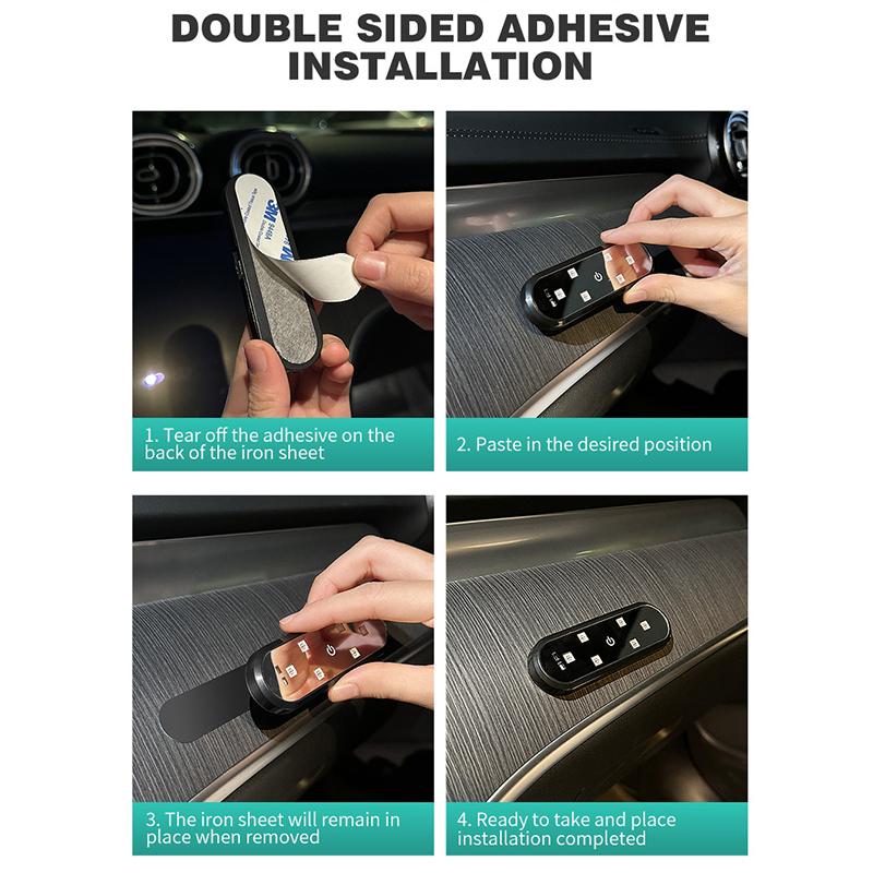 6 LED Car Door Lights Welcome Light Magnetic USB Charging Open Door Safe Emergency Warning Signal Lamp For Car Interior Atmosphere