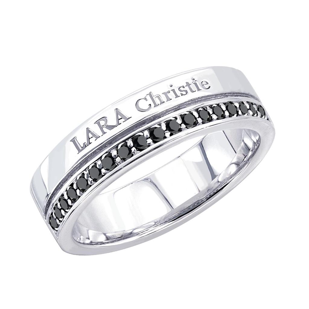 Lala Christie Silver Traditional Ring Size 17 Men's [BLACK LABEL] cr3867-b-17