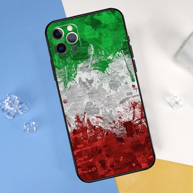Italian Italy Flag Phone Case For iPhone 16 Pro 15 Pro 11 13 14 Pro Max 12 Mini XR 16 15 Plus 16e Cover Shell