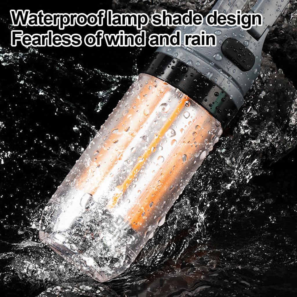 Usb Rechargeable Led Camping Light Waterproof Outdoor Post Lantern Garden Floor Fence Household Column Lamp Work Multifunctional