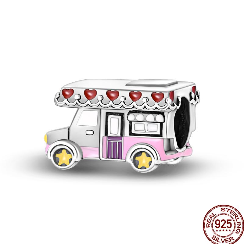 Copper Pink Puppy Flower Bird Pink Charm Beads Suitable For 3Mm Original Bracelet Diy Jewelry Gift