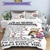 3pcs Grandma Granddaughter Quotes Duvet Cover Set, Cover For Bedroom Guest Room (1 Duvet Cover + 2 Pillowcase, Without Quilt),  Yy250922170
