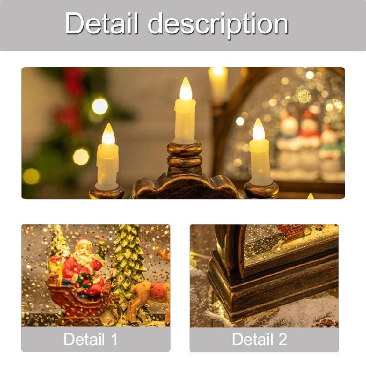 Romance PVC Crystal Candle Holder Christmas Themed Decoration Party Supplies Portable for Tabletop or Tree Ornament