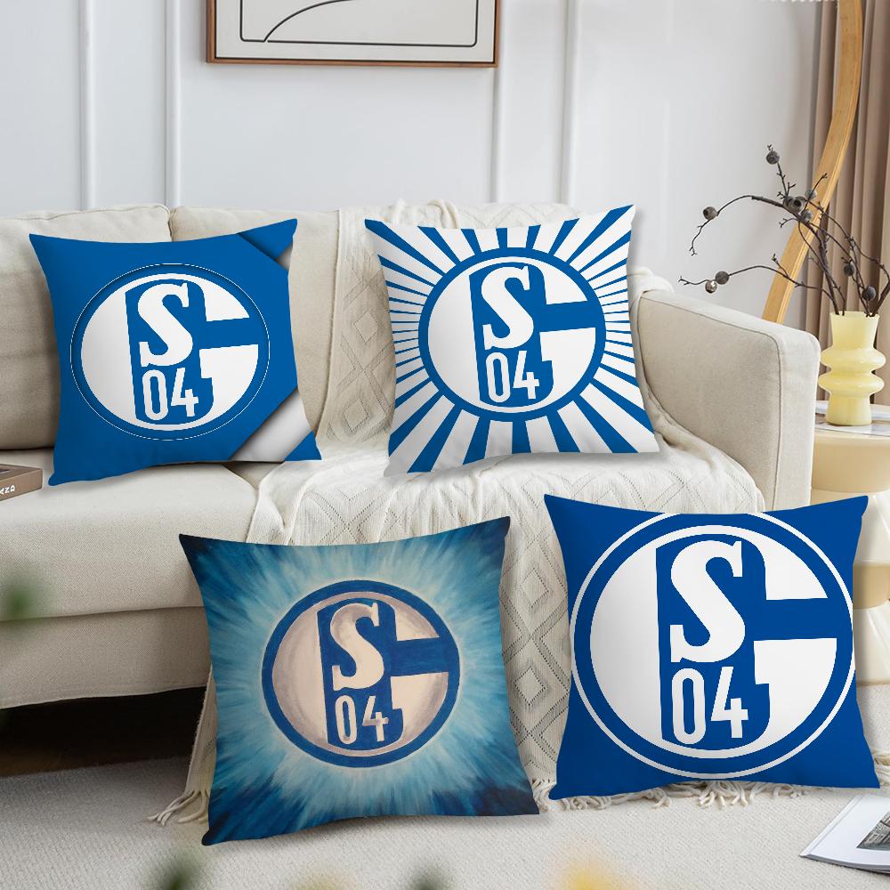 Football  S-Schalke 04 History cushion cover Pillow Sofa Printing Decoration Room Home Office Coffee Shop Car Nordic Simplicity