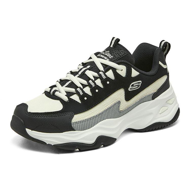 Skechers DLites 1.0 Fourth Generation Milk Tea Bear Comfortable Versatile Shock Absorbing Breathable Low Top Casual Running Shoes 896282-BKNT