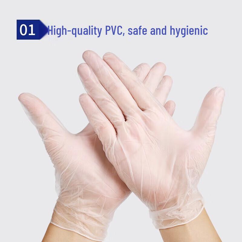 

COKRSUPE Disposable PVC Gloves, M Size, 10-Box Pack