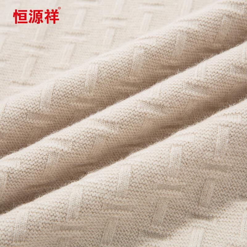 Hengyuanxiang Men's Thickened Mock Neck Knit Sweater